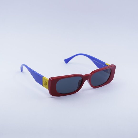 Versace Kids VK4003U 506587 Sunglasses Red Rectangle Frame, Grey Lenses - Picture 7 of 9